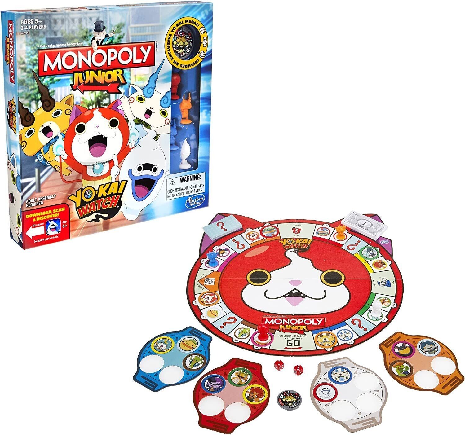 Hasbro Monopoly Junior Yokai Yo-kai Watch Edition Kids Boardgame Game NEW B6494