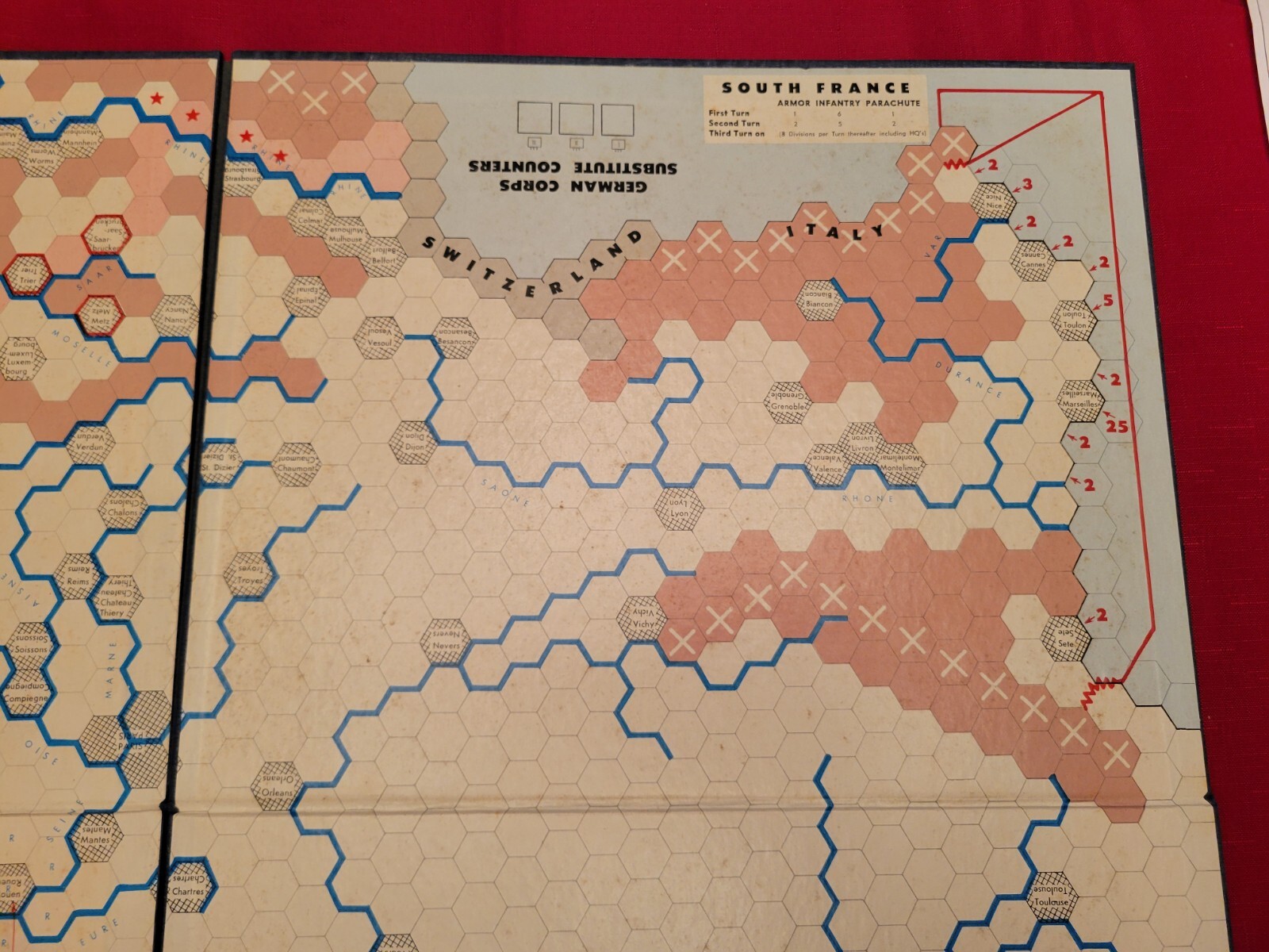 1961 Avalon Hill D-Day 508 World War II Board Game Realistic Tournament Complete