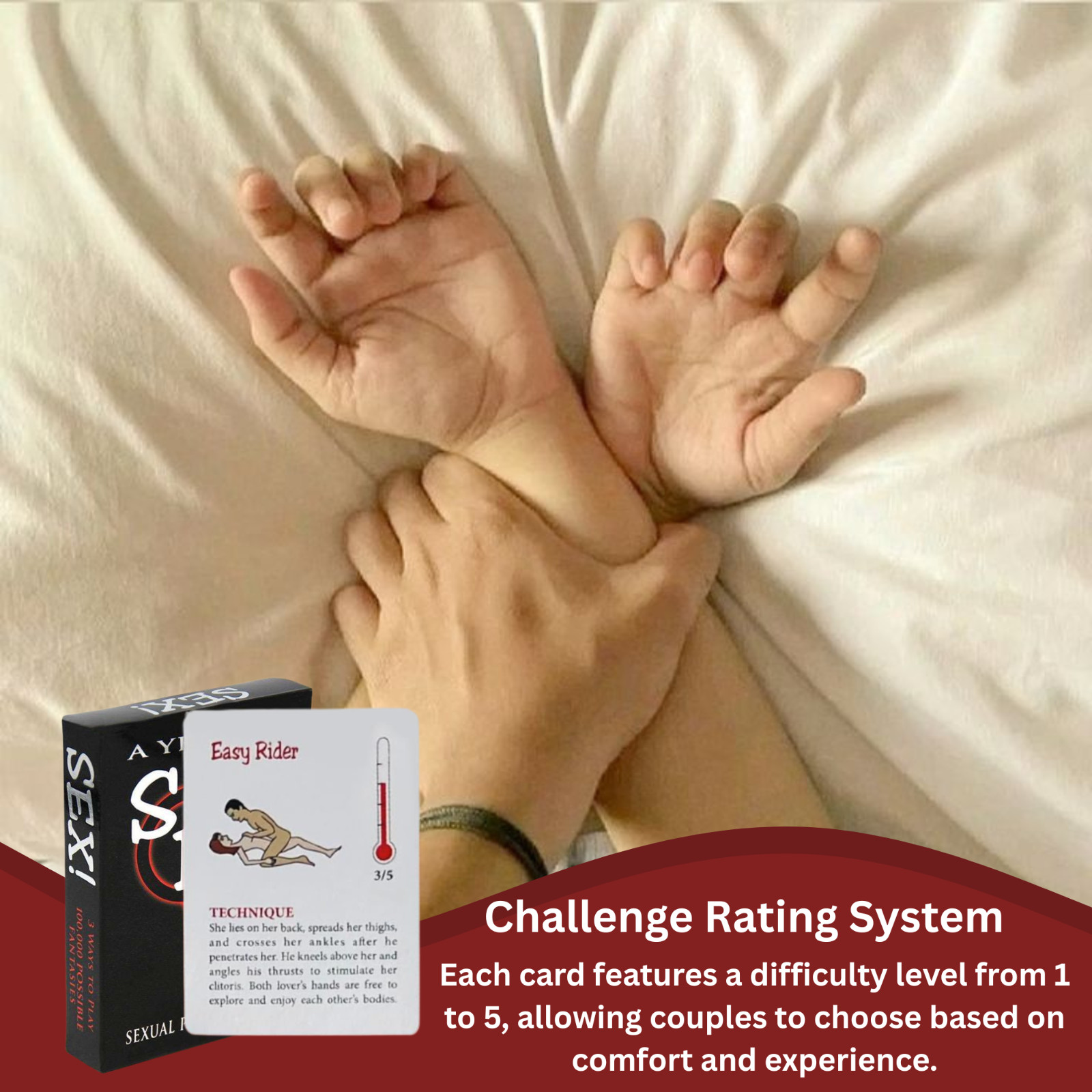 Sexual Position Cards for Couples 18+ Adult Card Game Illustrated Roleplay Ideas
