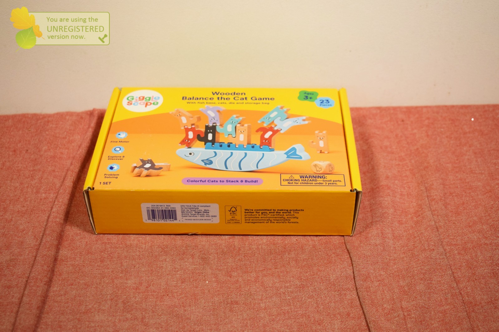 Gigglescape Wooden Balance the Cat Game 23pc