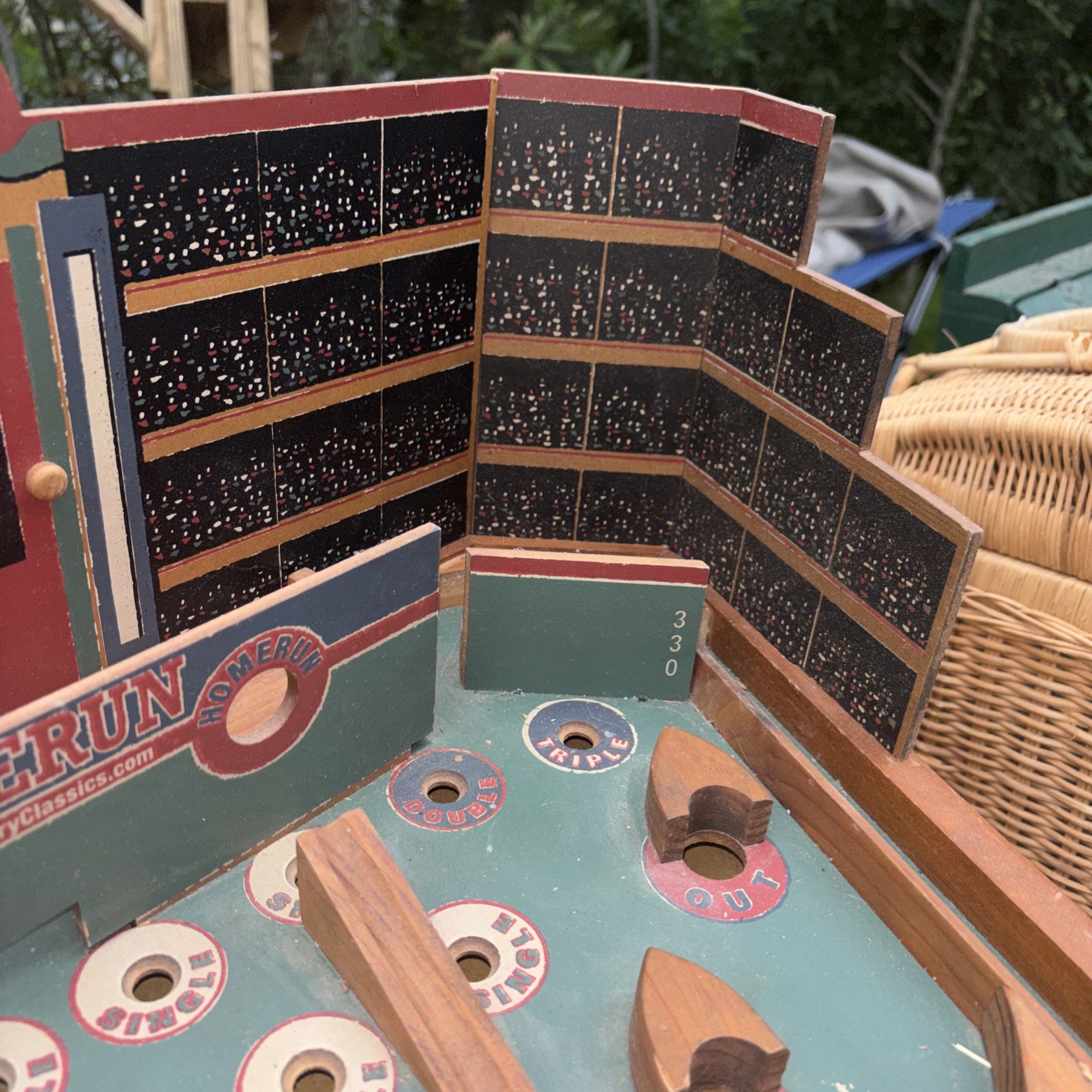 Old Century Wooden Baseball Pinball Style Game LARGE 2003 See Description