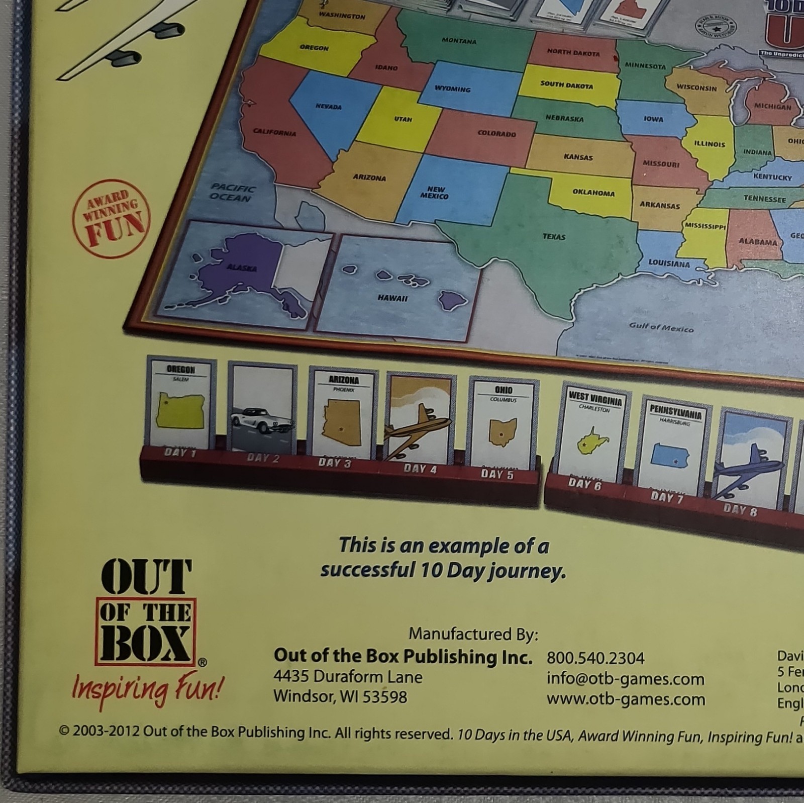 10 Days In The USA Board Game MENSA Family 2-4 Players NEW Traveling Ages 8+