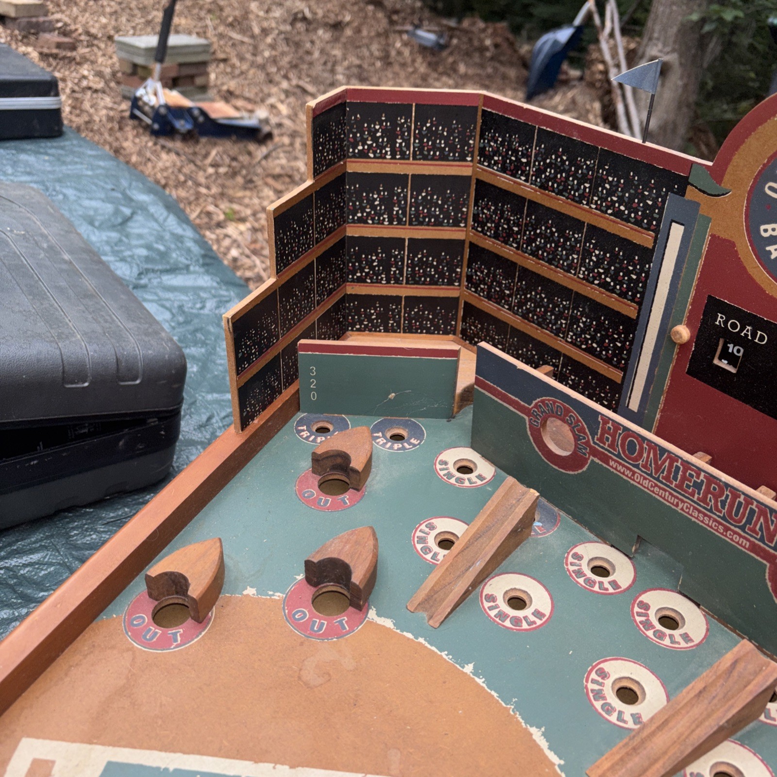 Old Century Wooden Baseball Pinball Style Game LARGE 2003 See Description