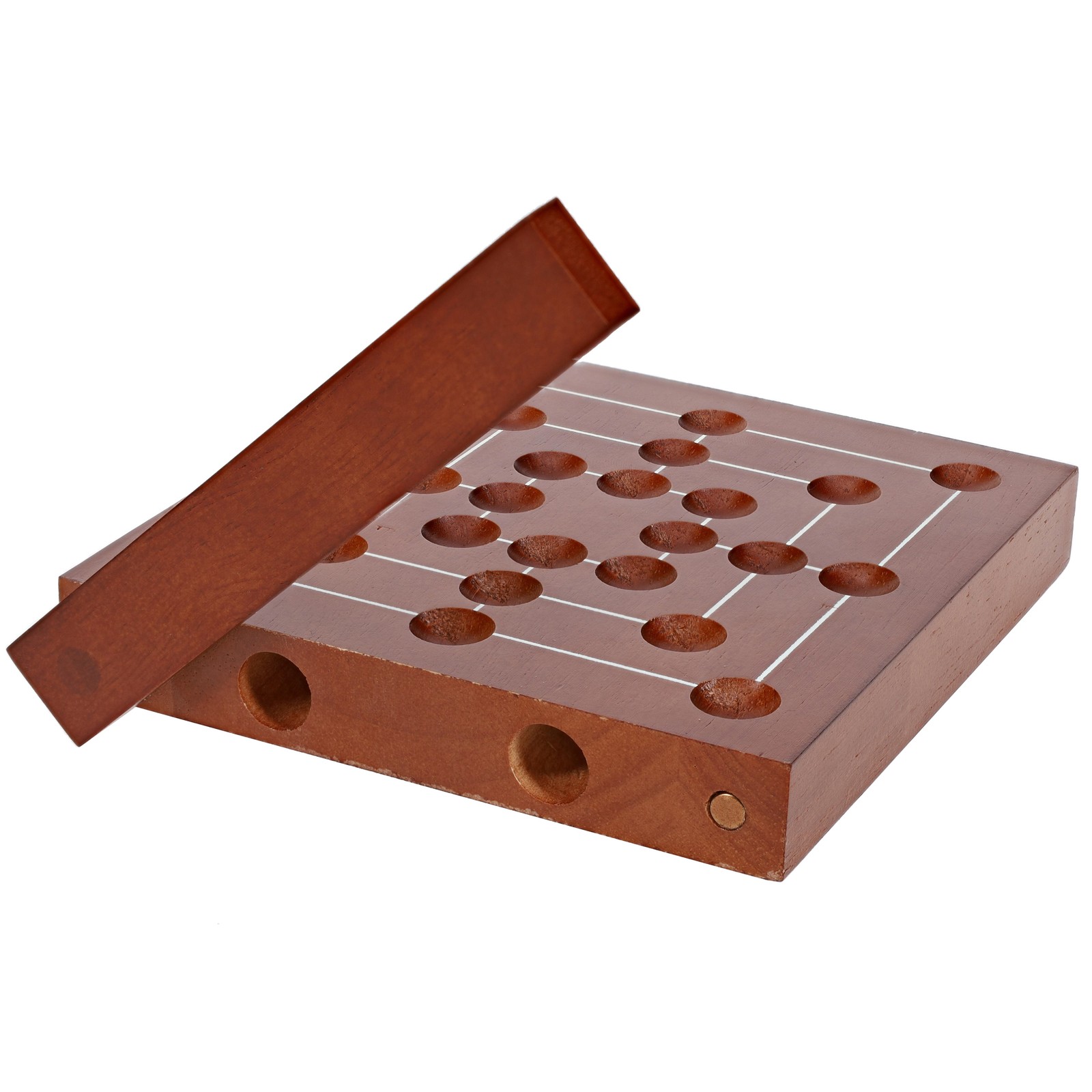 WE Games Nine Men’s Morris Wooden Travel Game with Marbles – 5 inch Travel Size