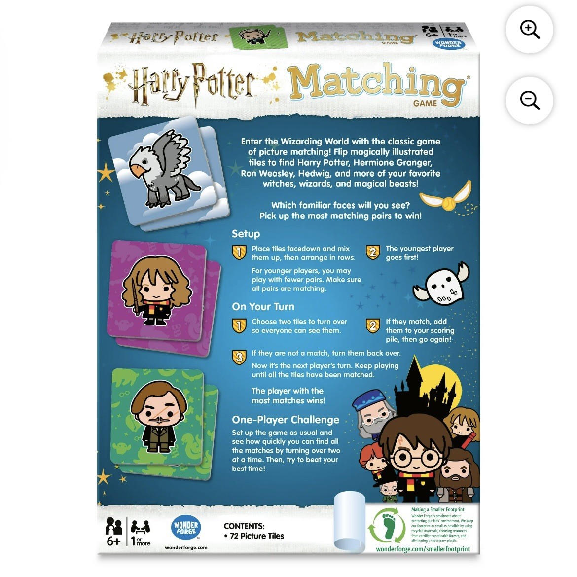 Harry Potter Matching Game Ages 6+ for 1 or more players by Wonder Forge New