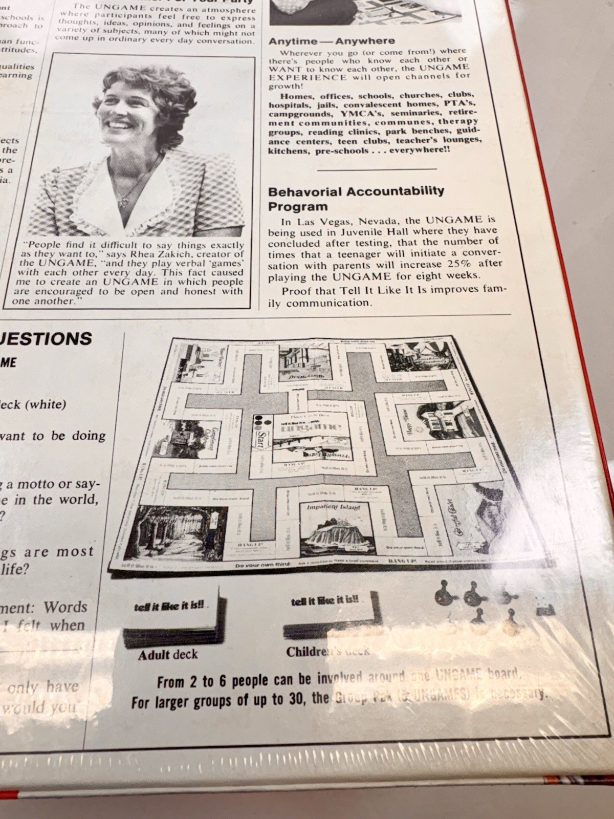 New Vintage Ungame Board Game Tell It Like It Is 1975 Family Made in USA Sealed