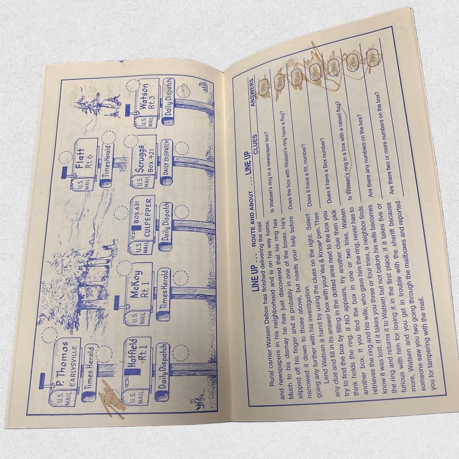 YES! KNOW Line Up Mr. Mystery Invisible Ink Children’s Game Book, Used