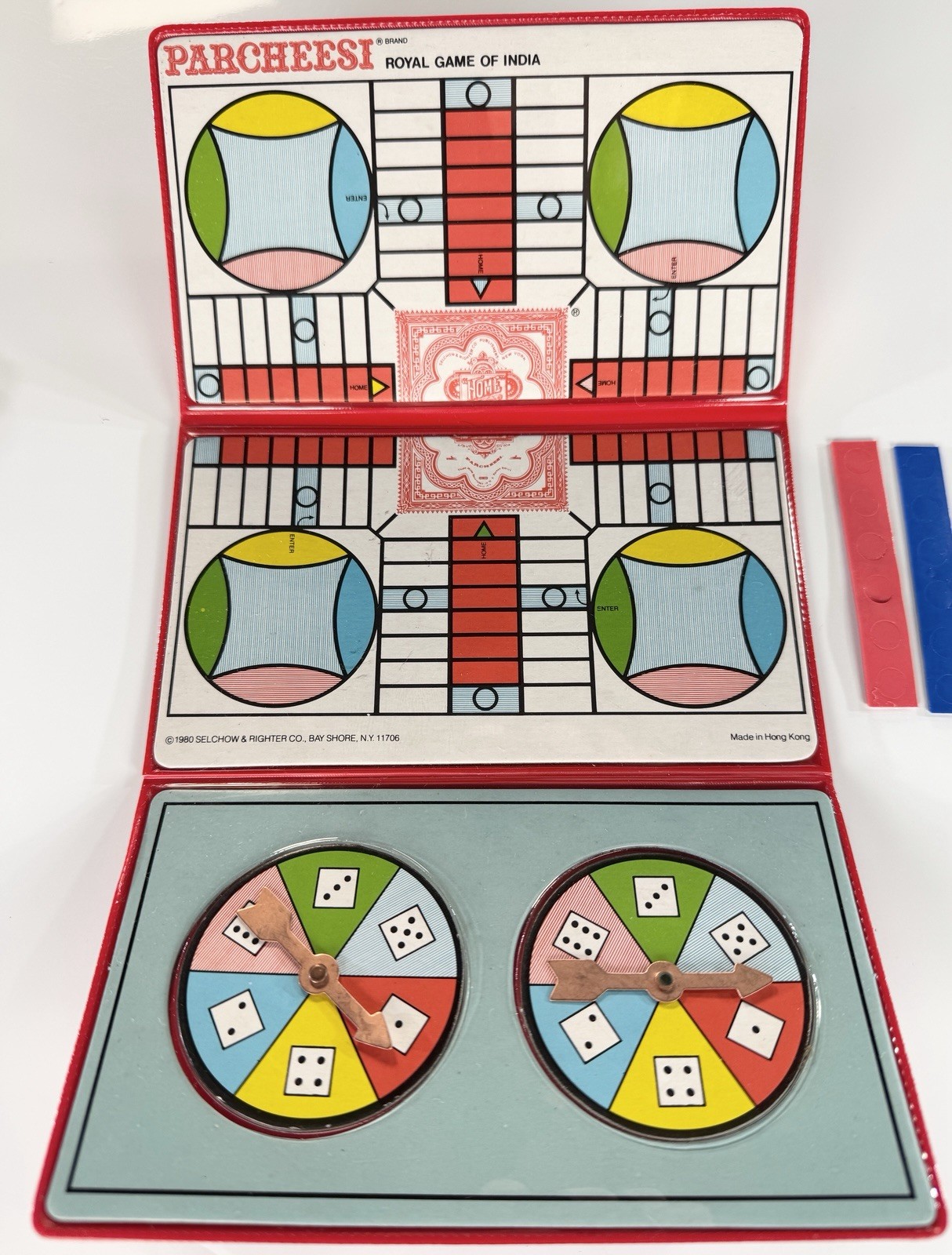 1980 Pocket Edition Parcheesi Royal Game Of India Complete w/ Box & Instructions