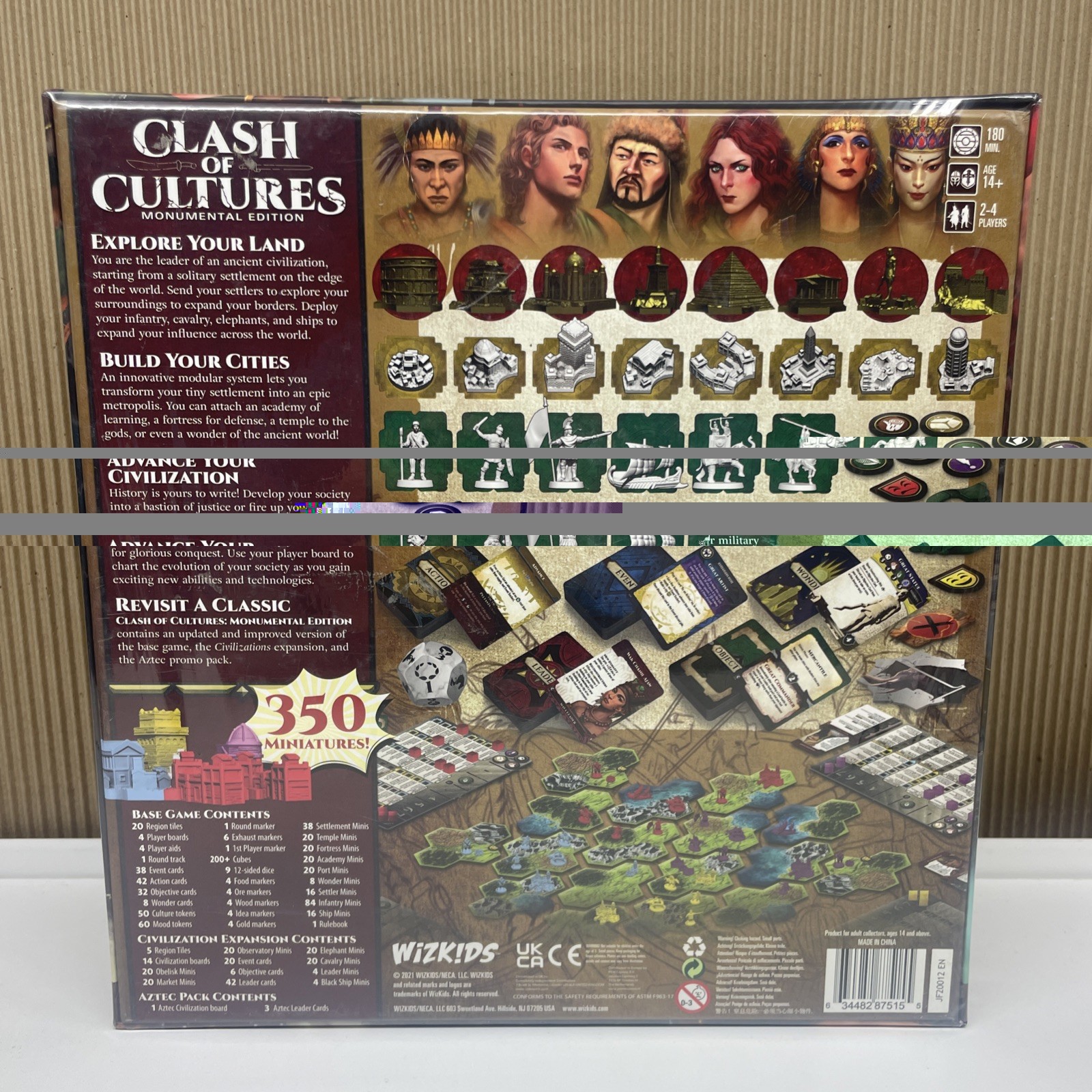 Clash of Cultures Monumental Edition Civilization Board Game New Sealed Wizkids