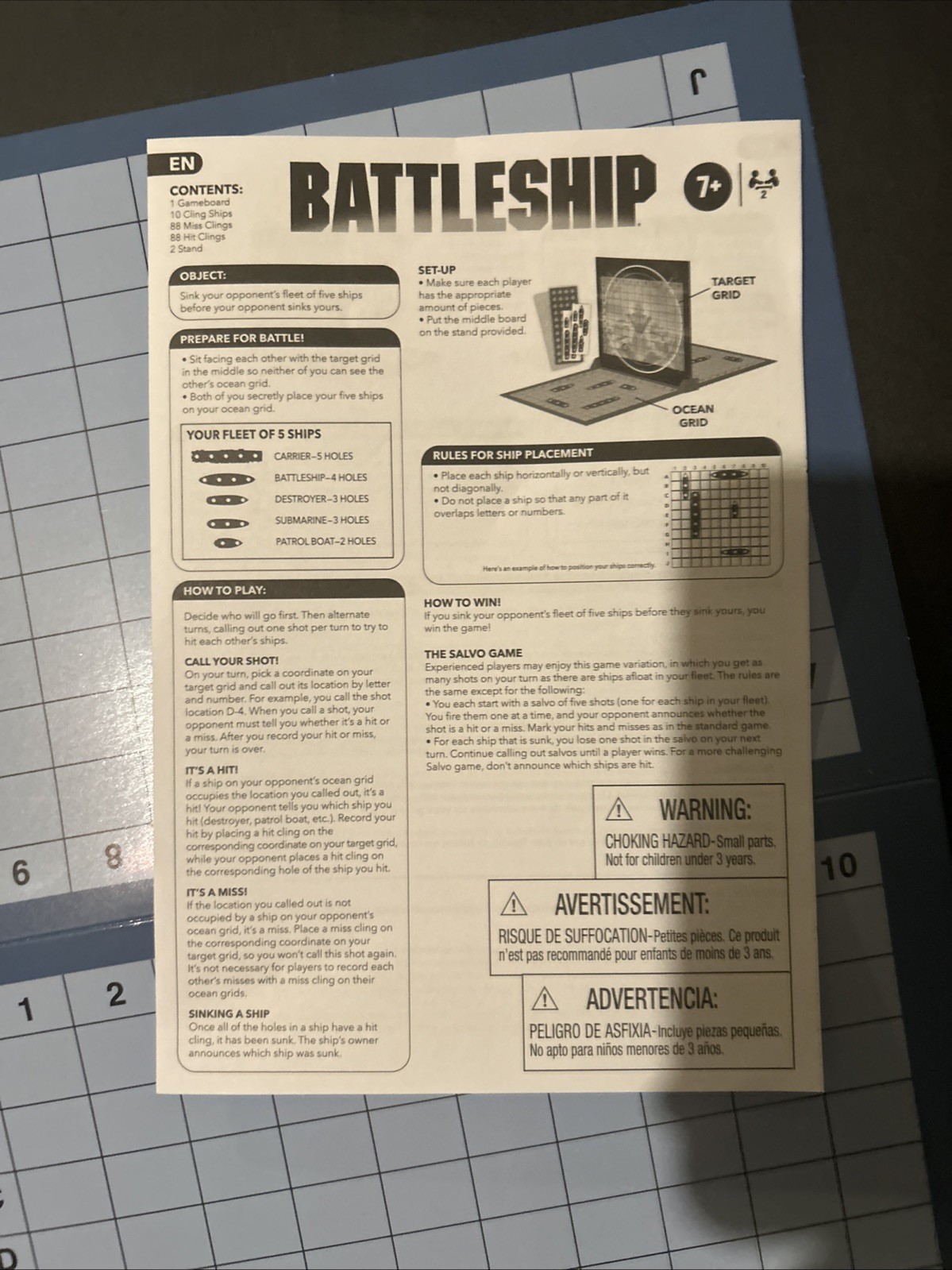 Cardboard “To Go” Battleship board Game Puzzle To Play