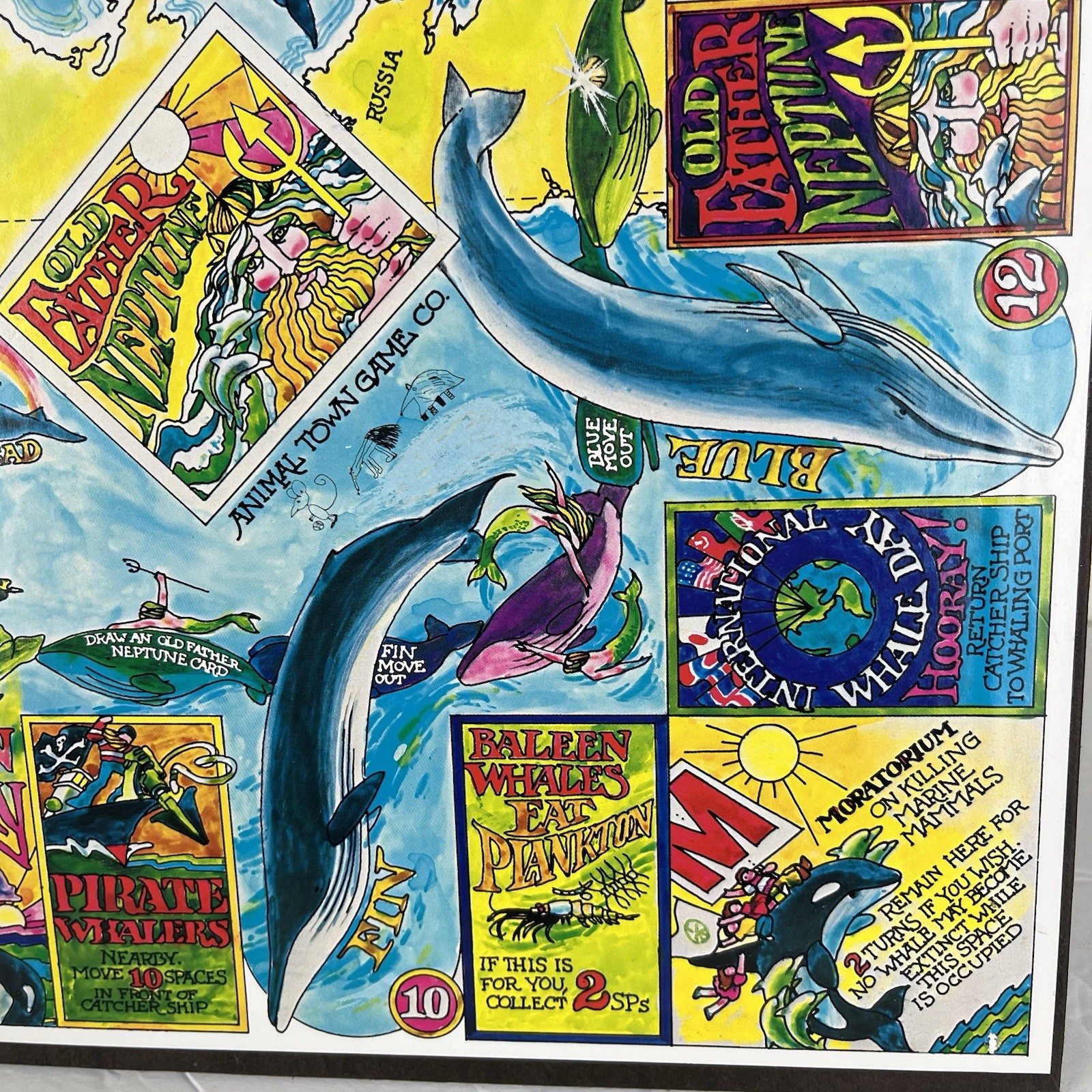 Vtg Animal Town Save the Whales Board Game Toy Waldorf Hearth Song Cooperative