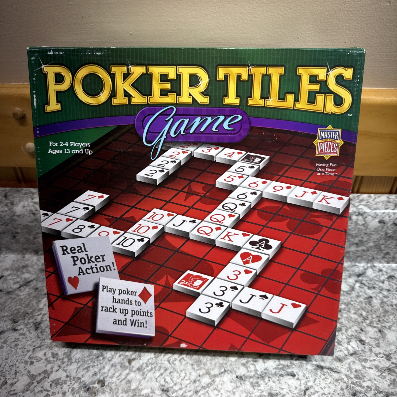 Poker Tiles Board Game by Master Pieces Puzzle Co. 2005 Casino Poker New Opened