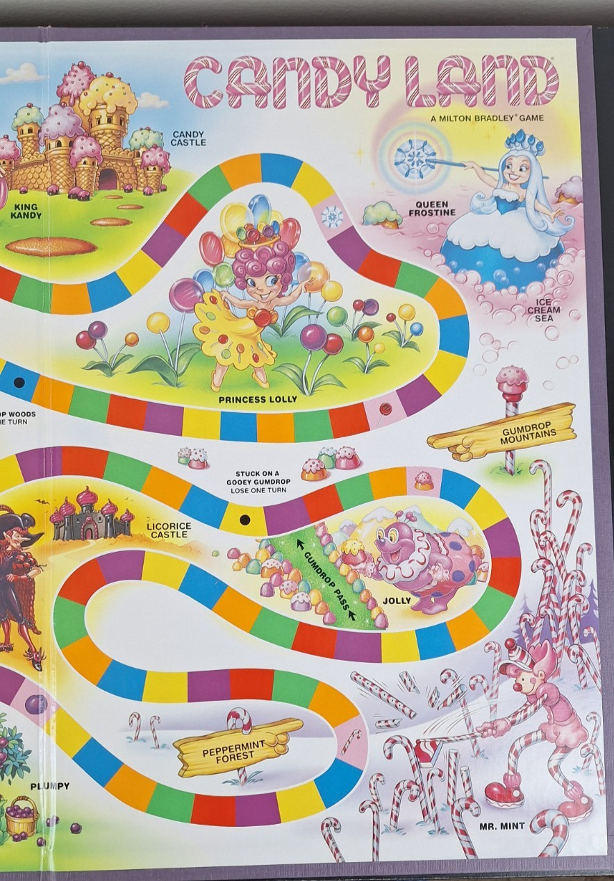 Milton Bradley Candy Land Board Game 1999/2001 Children VTG | 99.9% Complete