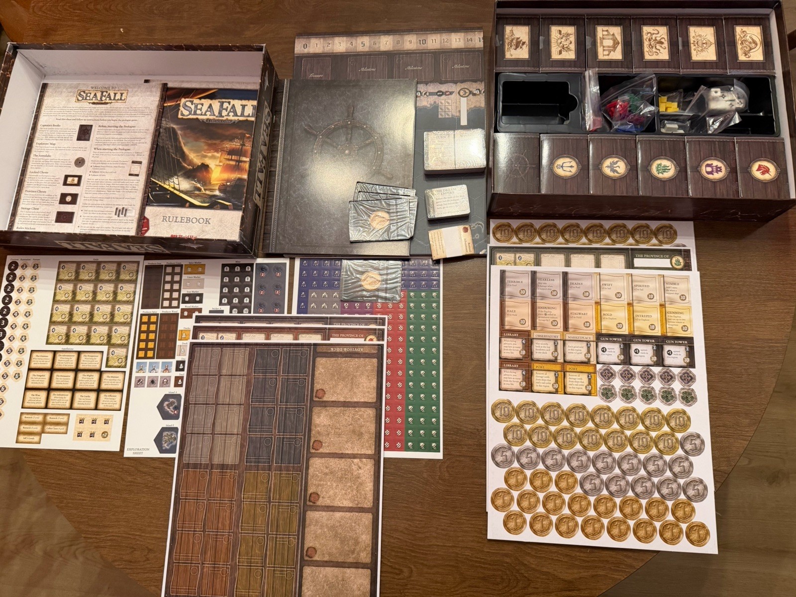 Plaid Hat Games SeaFall Legacy Strategy Board Game Complete Game 3+ 12+
