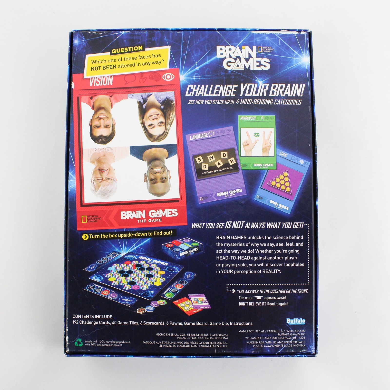 2015 Buffalo Games The National Geographic Channel Brain Games Board Game