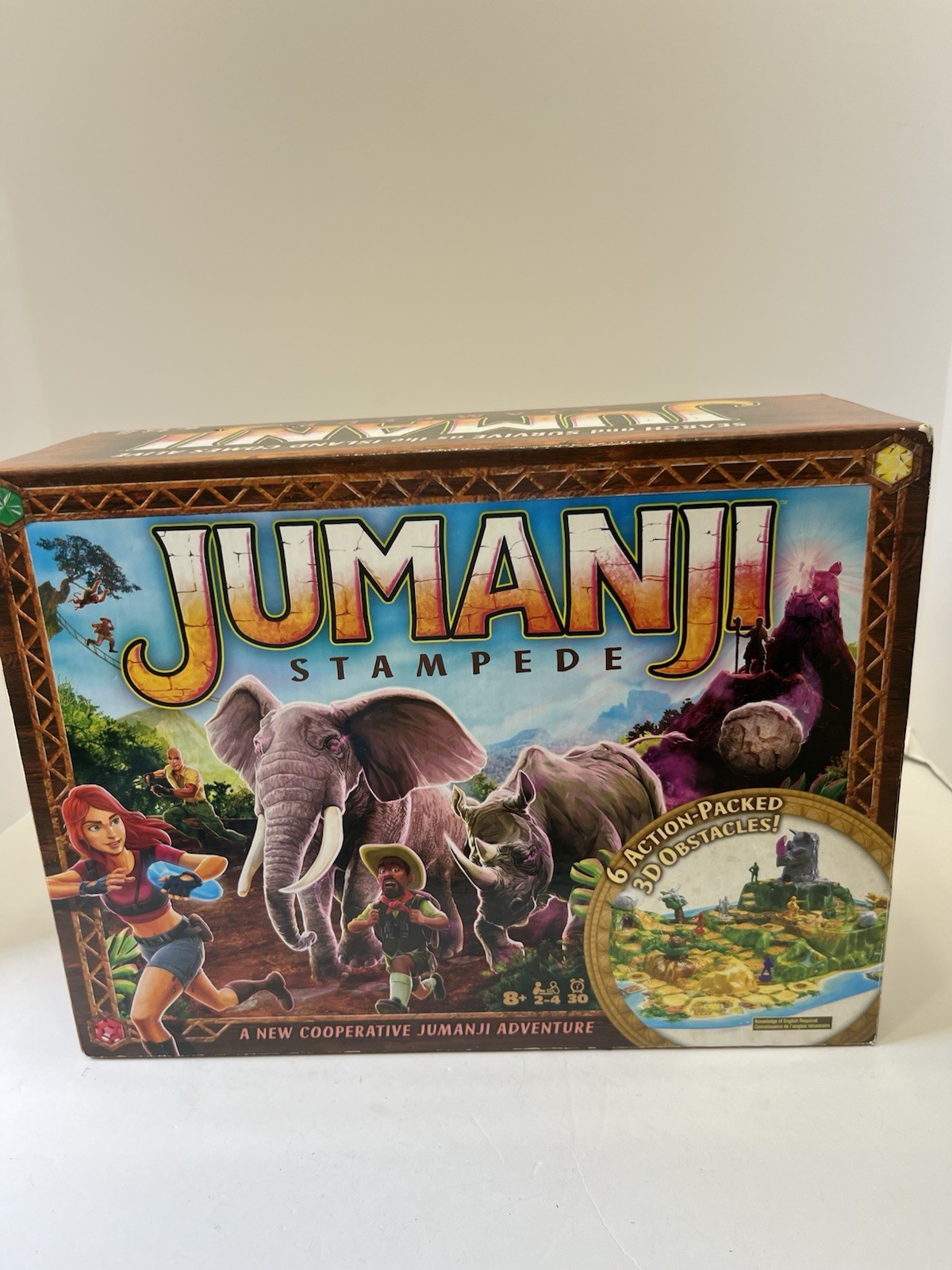 Jumanji Stampede Cooperative Board Game, 3D Adventure Game, Family Game NEW