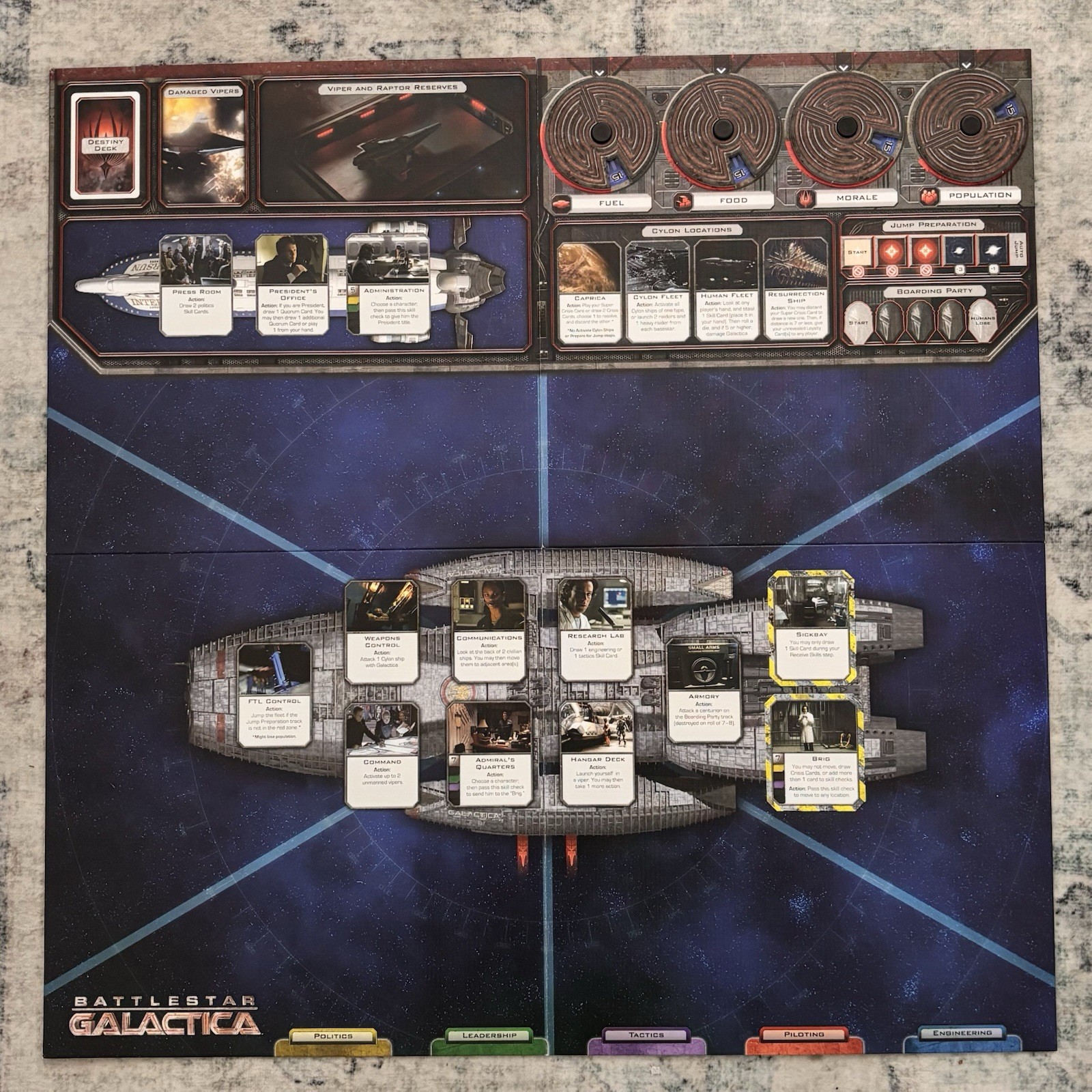 Battlestar Galactica The Board Game Fantasy Flight Games 2008 Complete Sci-Fi