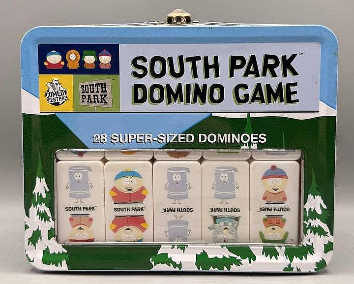 Vintage 2003 South Park Domino Game Metal Tin Sababa Toys Comedy Central Complet