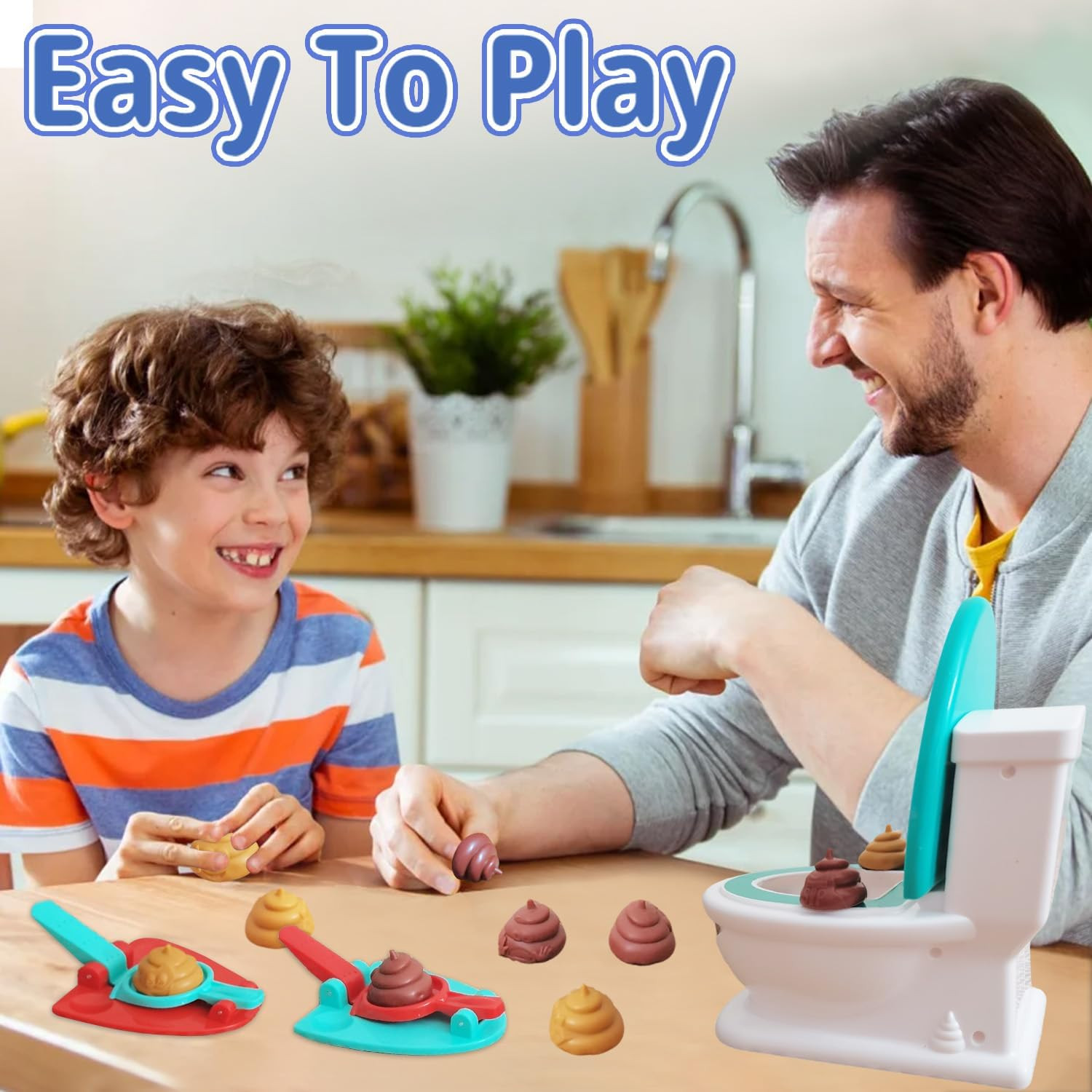 Poop Game, Funny Shooting Game, Family Board Games for Kids 4-12, with 1 Toilet