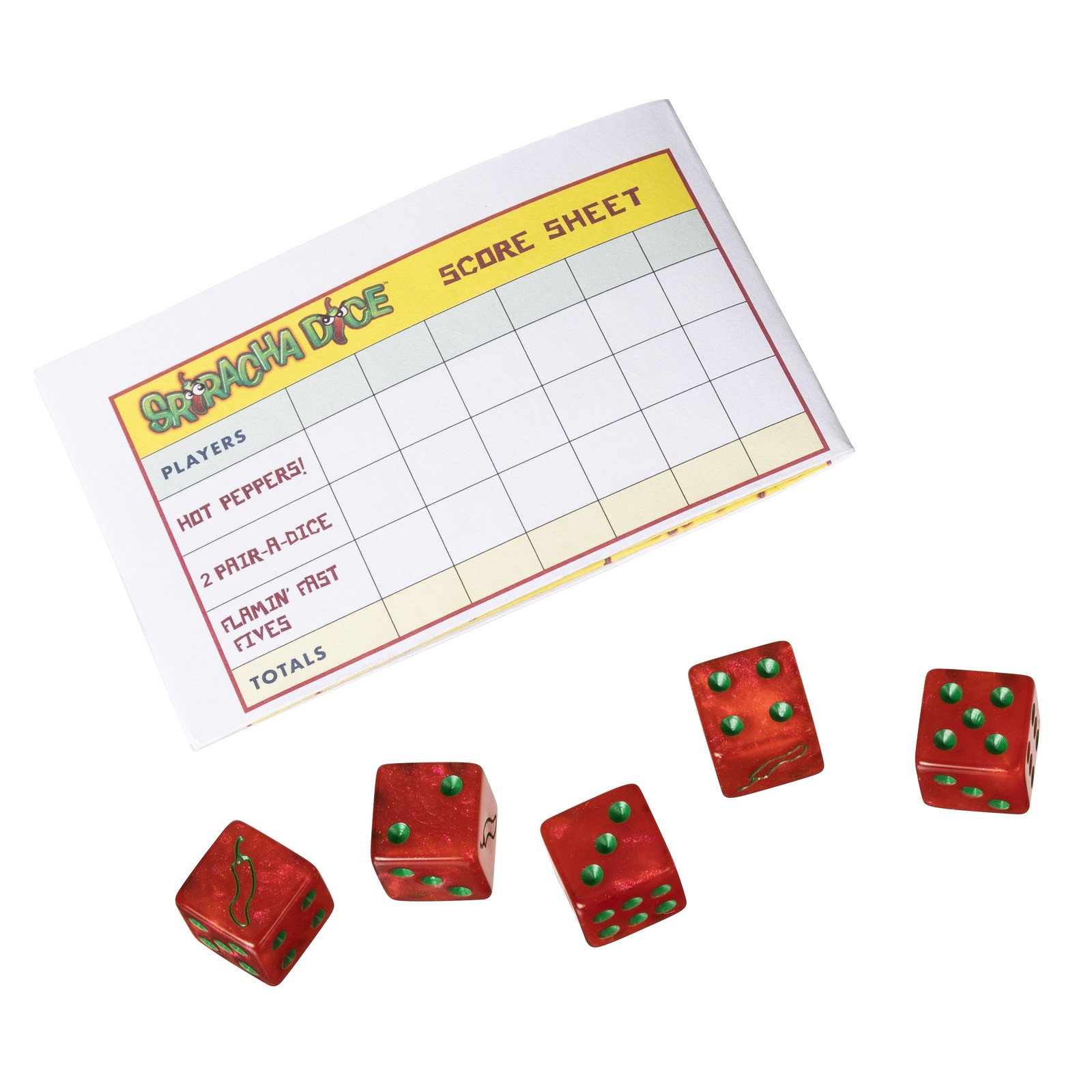 TDC Games Sriracha Dice Game – Flaming Fun for Everyone, Great for Party
