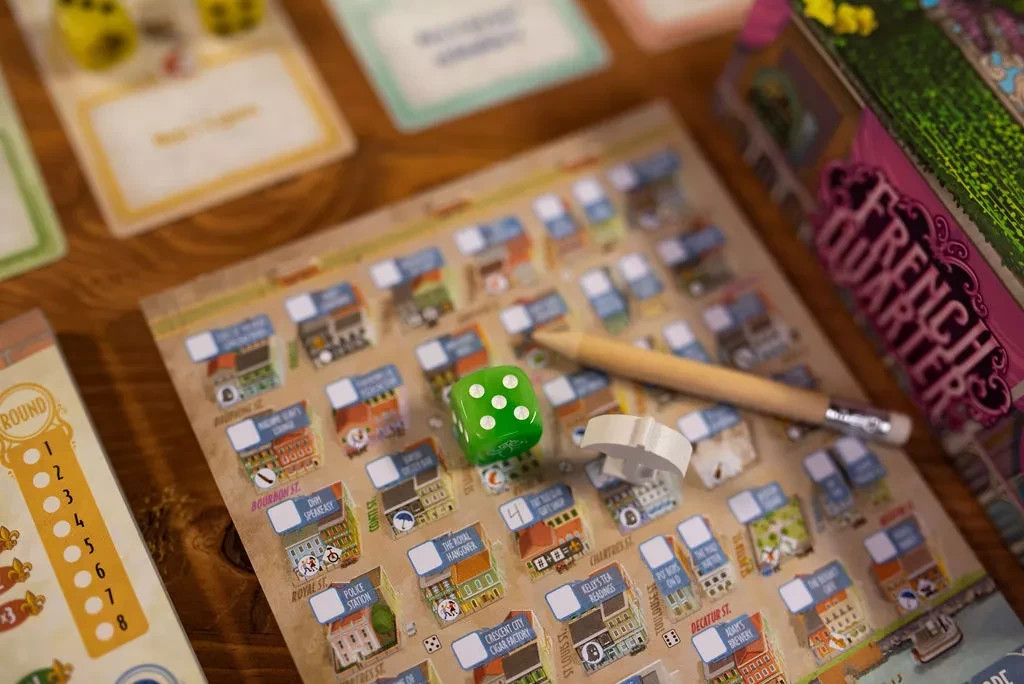 French Quarter + Roll & Write BoardGame 25th Century Games / MotorCity Gameworks