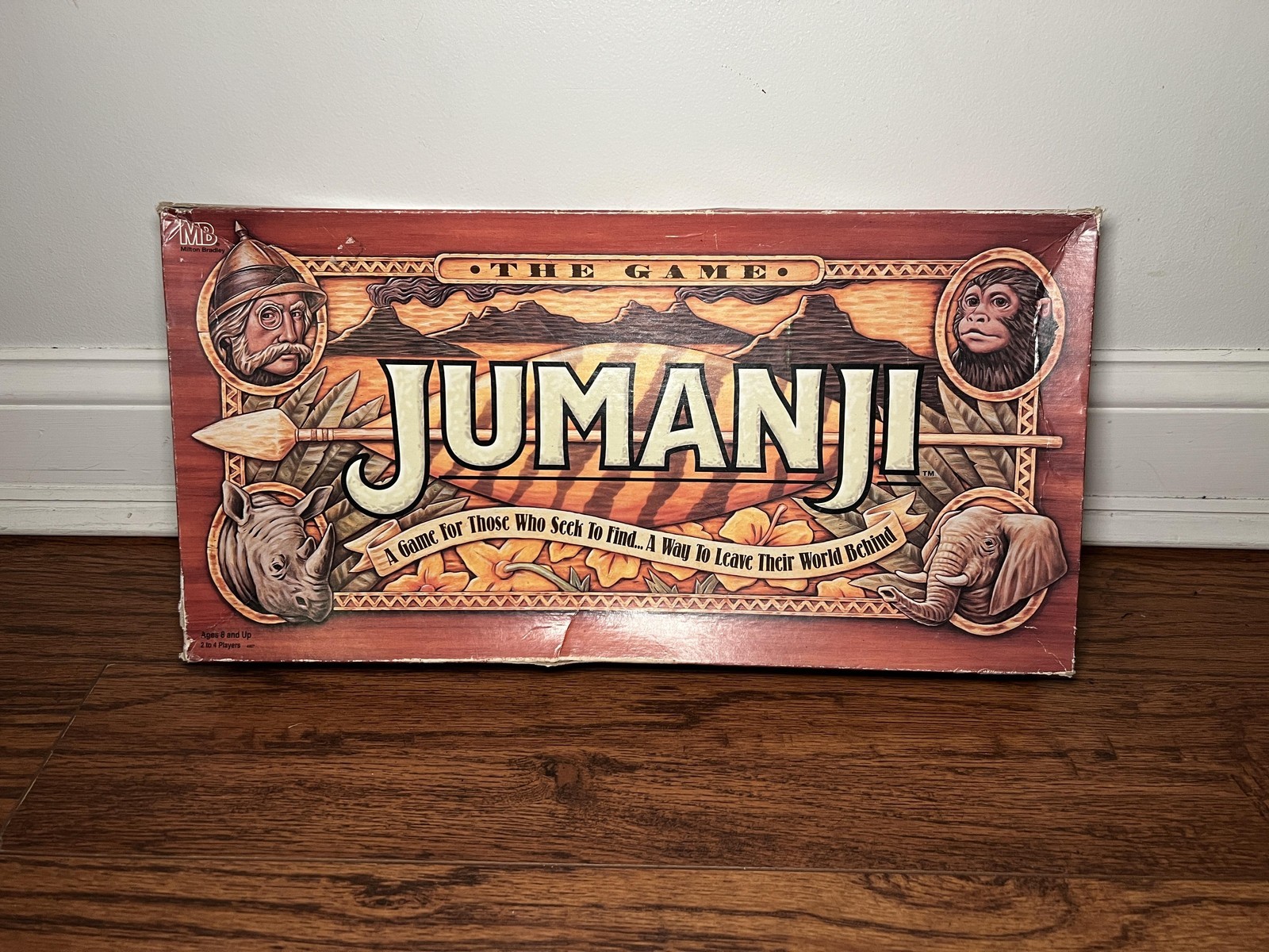 Vintage Jumanji Board Game 1995 Milton Bradley Family Adventure Jungle