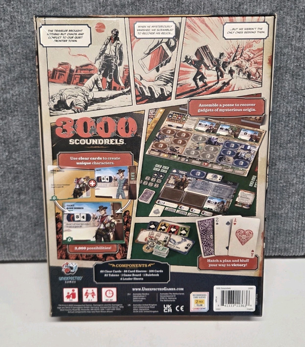 3000 Scoundrels Board Game – Wild West Strategy Game for 2-4 Players, Ages 12+