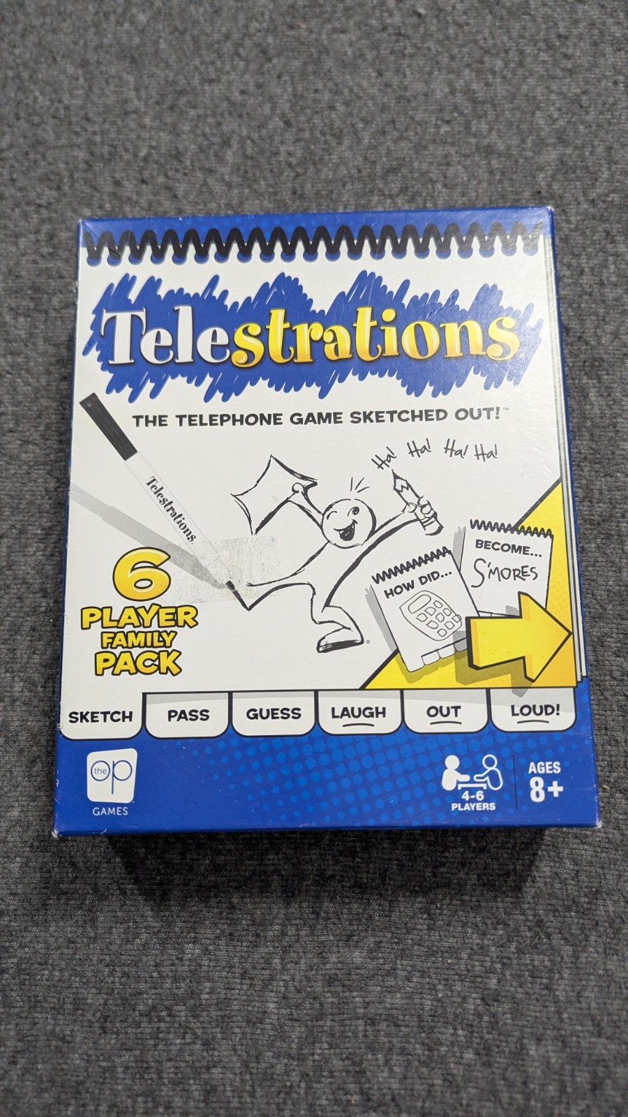 Telestrations USAopoly 2021 Telephone Game Sketched Out 4-6 Players Complete