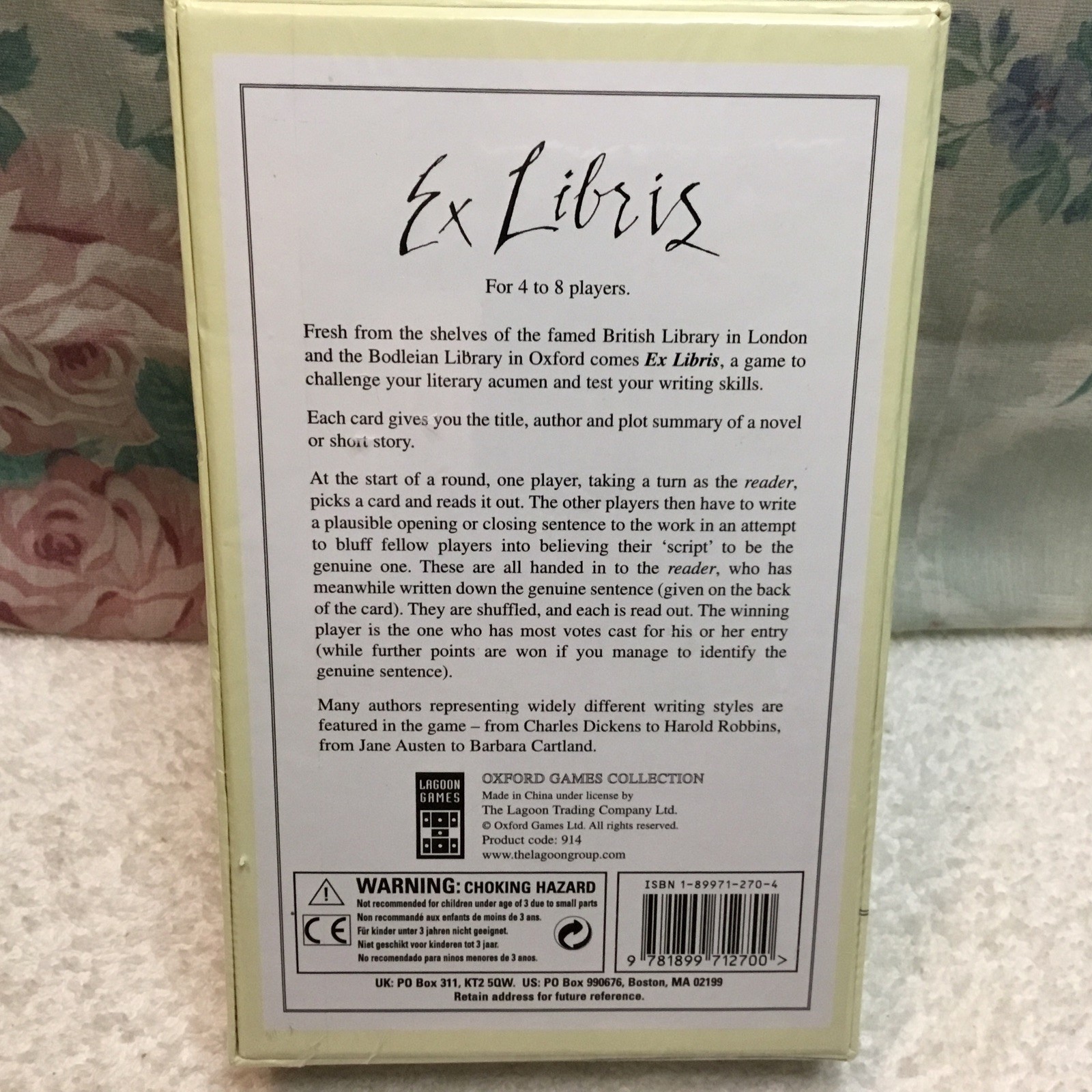 Ex Libris – Oxford Games – Literature Word Game Acumen Writing Skill New/Sealed