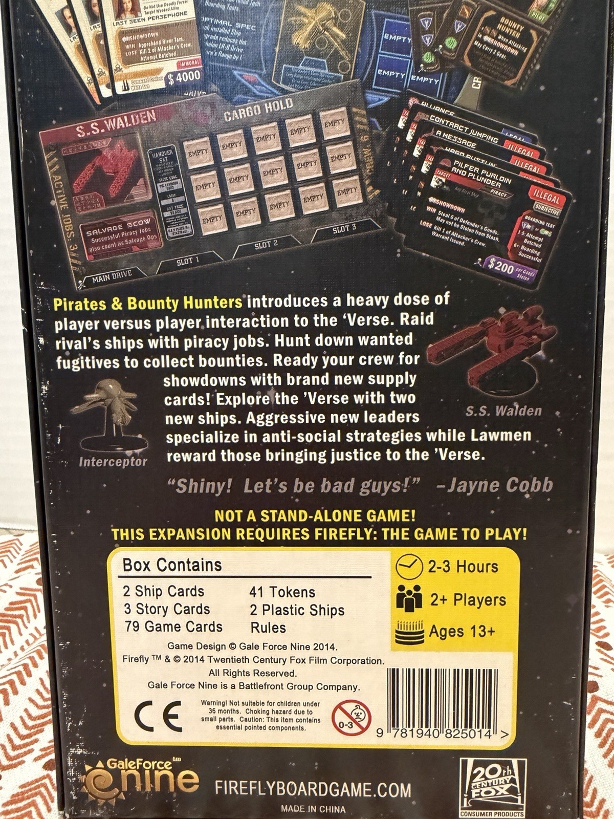 Gale Force Nine- Firefly the Game~ Pirates & Bounty Hunters~Game Expansion New