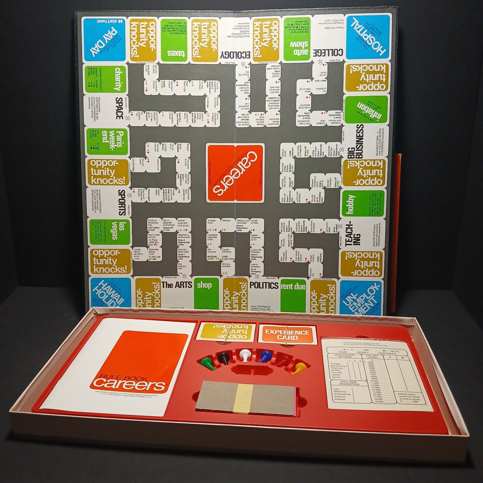 1971 Careers Board Game by Parker Brothers COMPLETE in Great Condition Vintage
