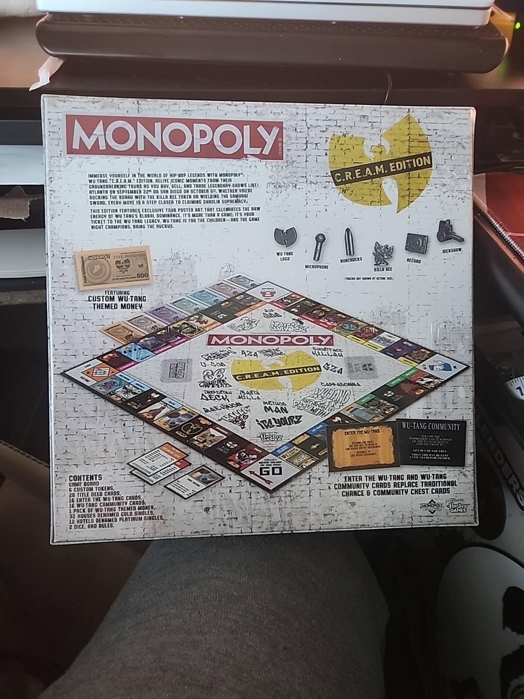 Wu Tang Clan MONOPOLY Board Game Cream (C.R.E.A.M. Edition) New Sealed