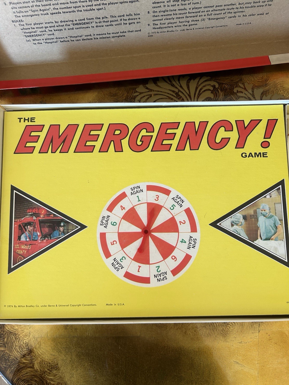 The Emergency! Board Game 1973 1974 Milton Bradley Vintage