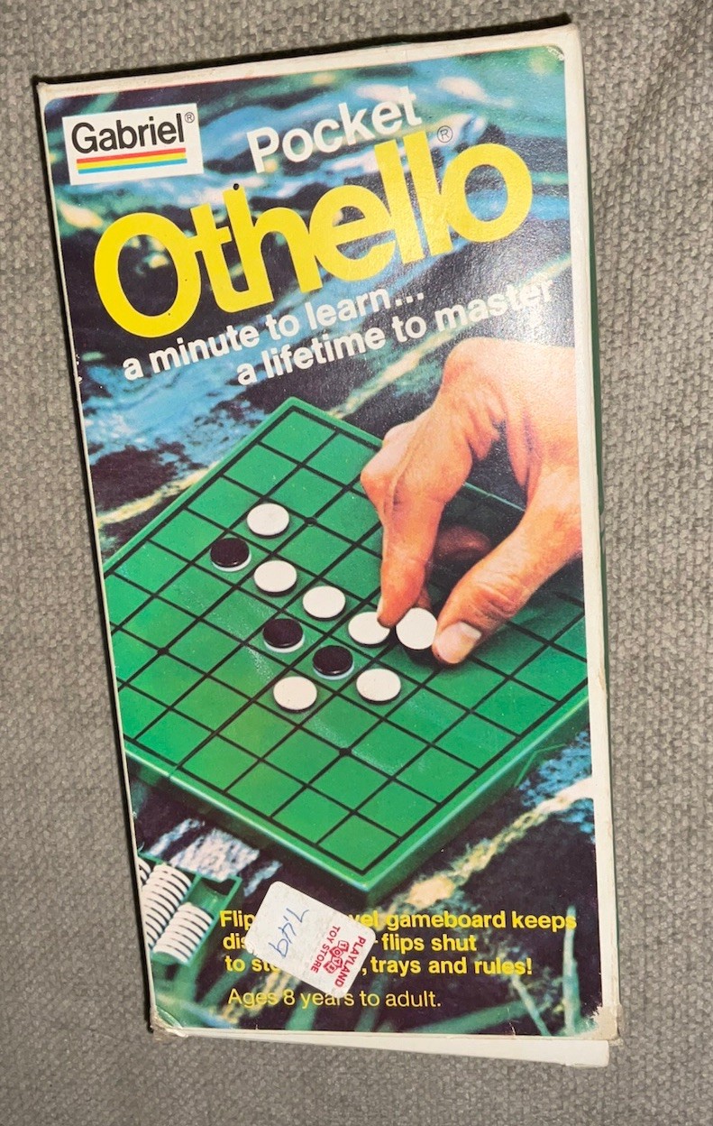 Othello – Pocket / Travel Board Game (1977 Gabriel) Complete In Box Vtg See Pics