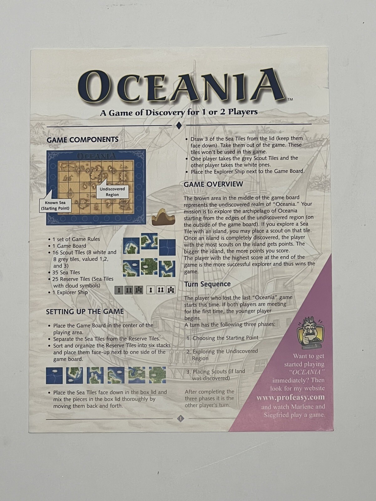 Oceania Board Game Klaus Teuber Mayfair Games – Unpunched