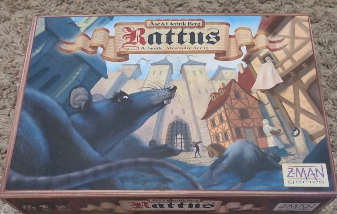 Rattus Board Game Base Game Z-Man Games Medieval Strategy 2010 COMPLETE & CLEAN