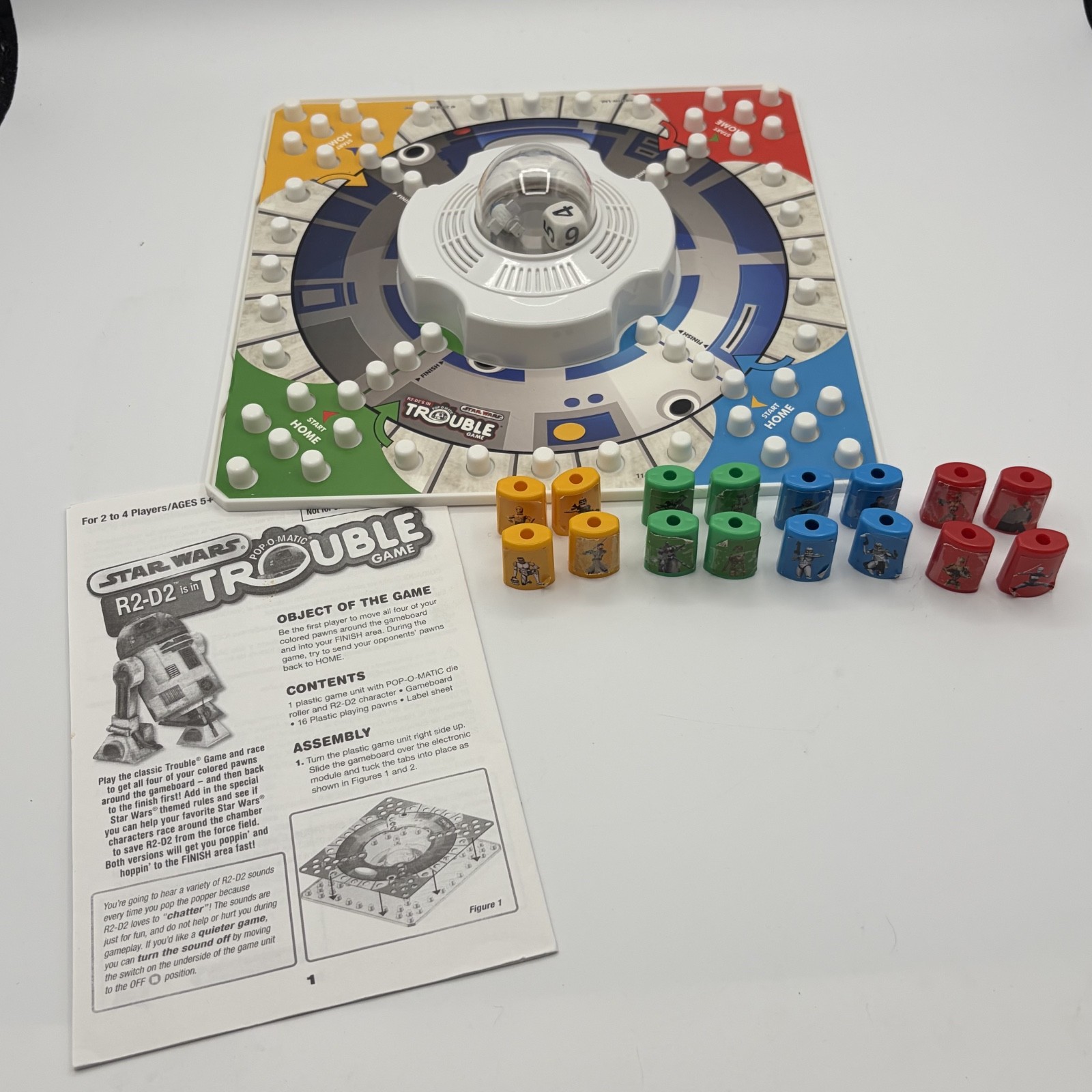Hasbro Star Wars Trouble Board Game Multicolor R2-D2 is in Trouble COMPLETE