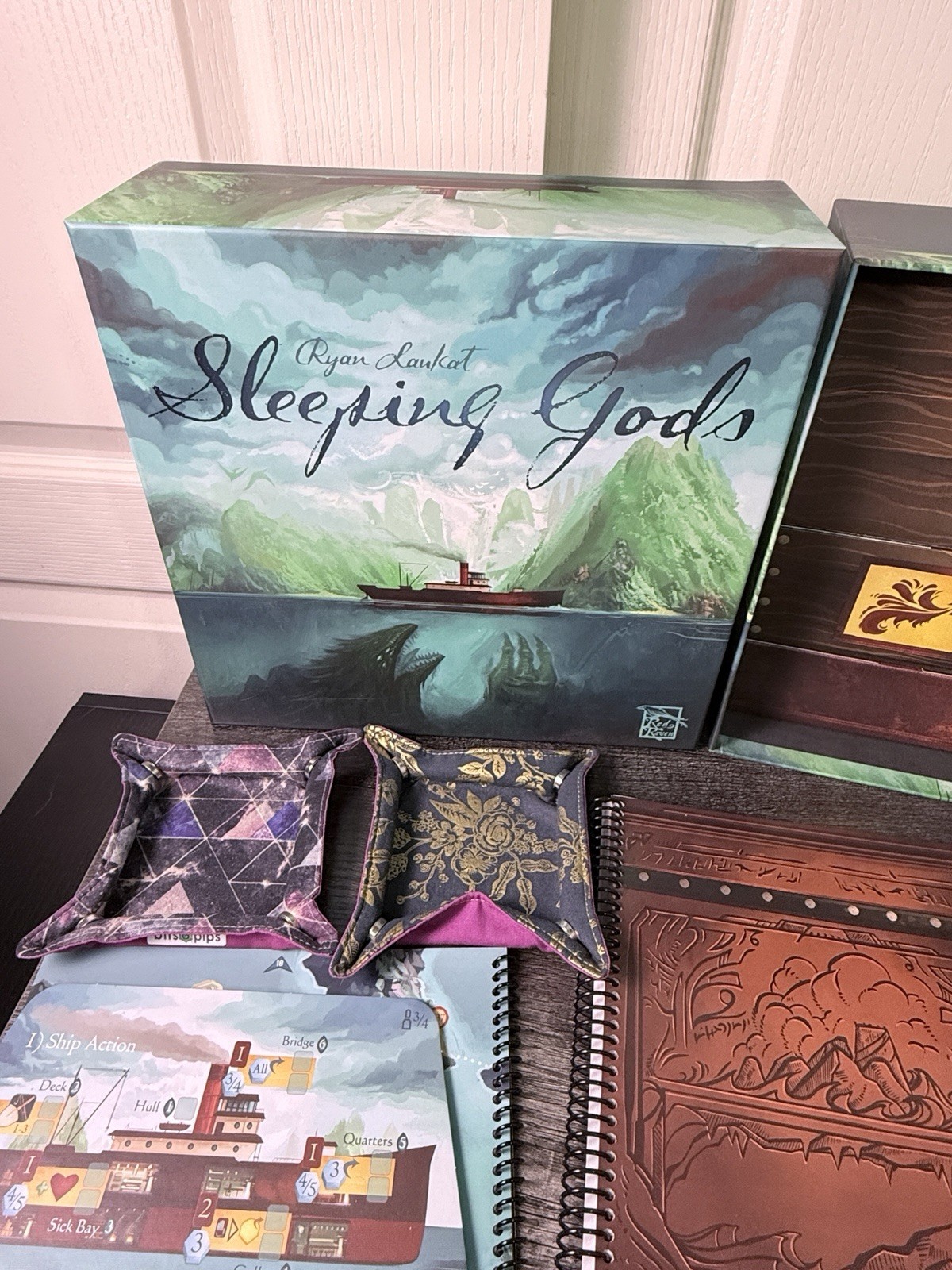 Sleeping Gods Board Game Complete in Box CIB Red Raven Games Ryan Laukat