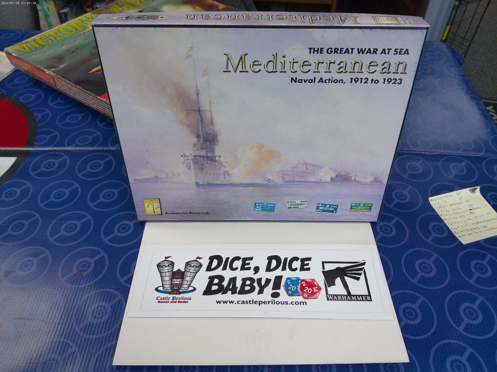 Great War at Sea #1 – The Mediterranean (2nd Edition, 2nd Printing) Unpunched