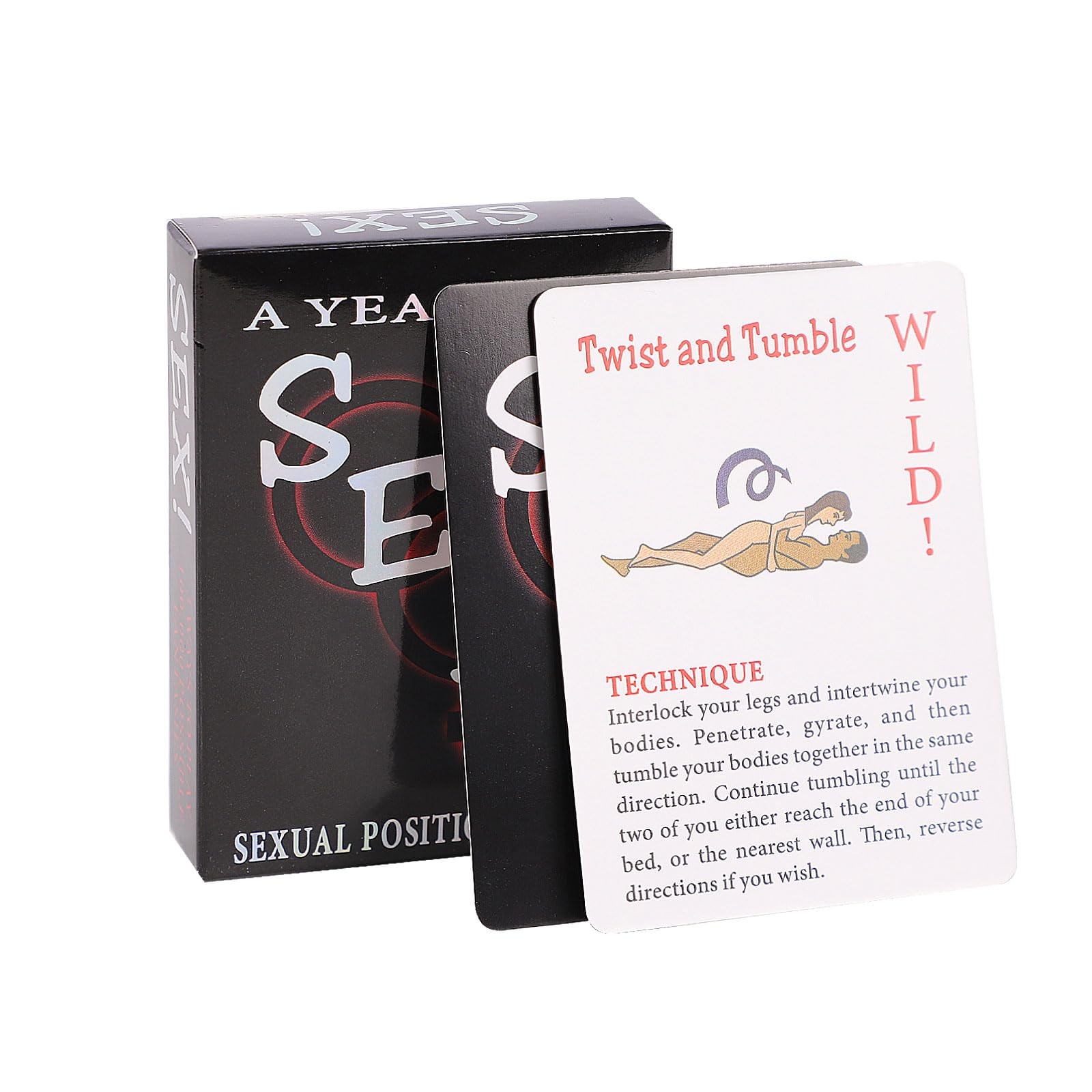 JOCNIKA Sex Position Cards,Date Night Sex Card Couple Game Cards, Adventurous…