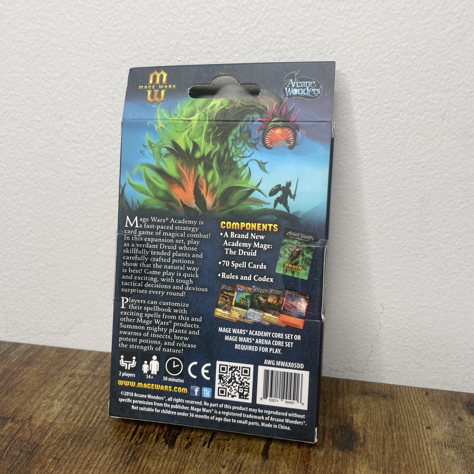 Arcane Wonders Boardgame Mage Wars Academy – Druid Expansion Box New