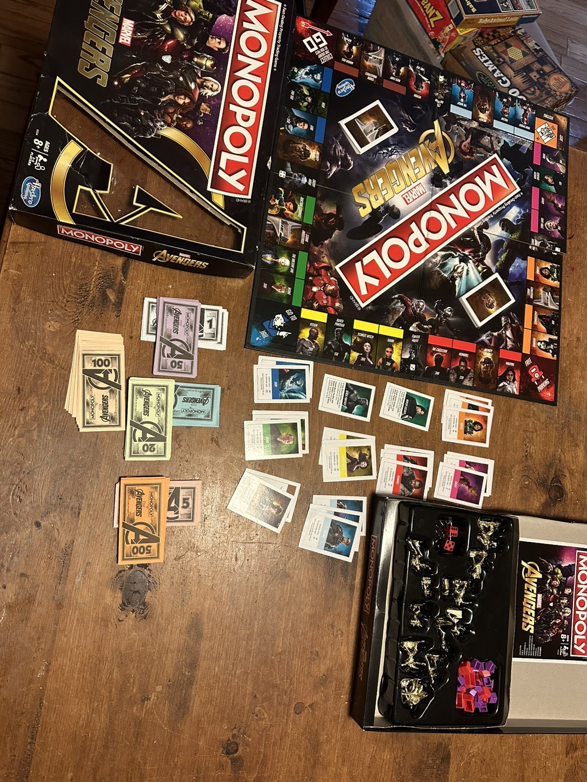 Monopoly Board Game Avengers Edition Hasbro Marvel Comics MCU COMPLETE