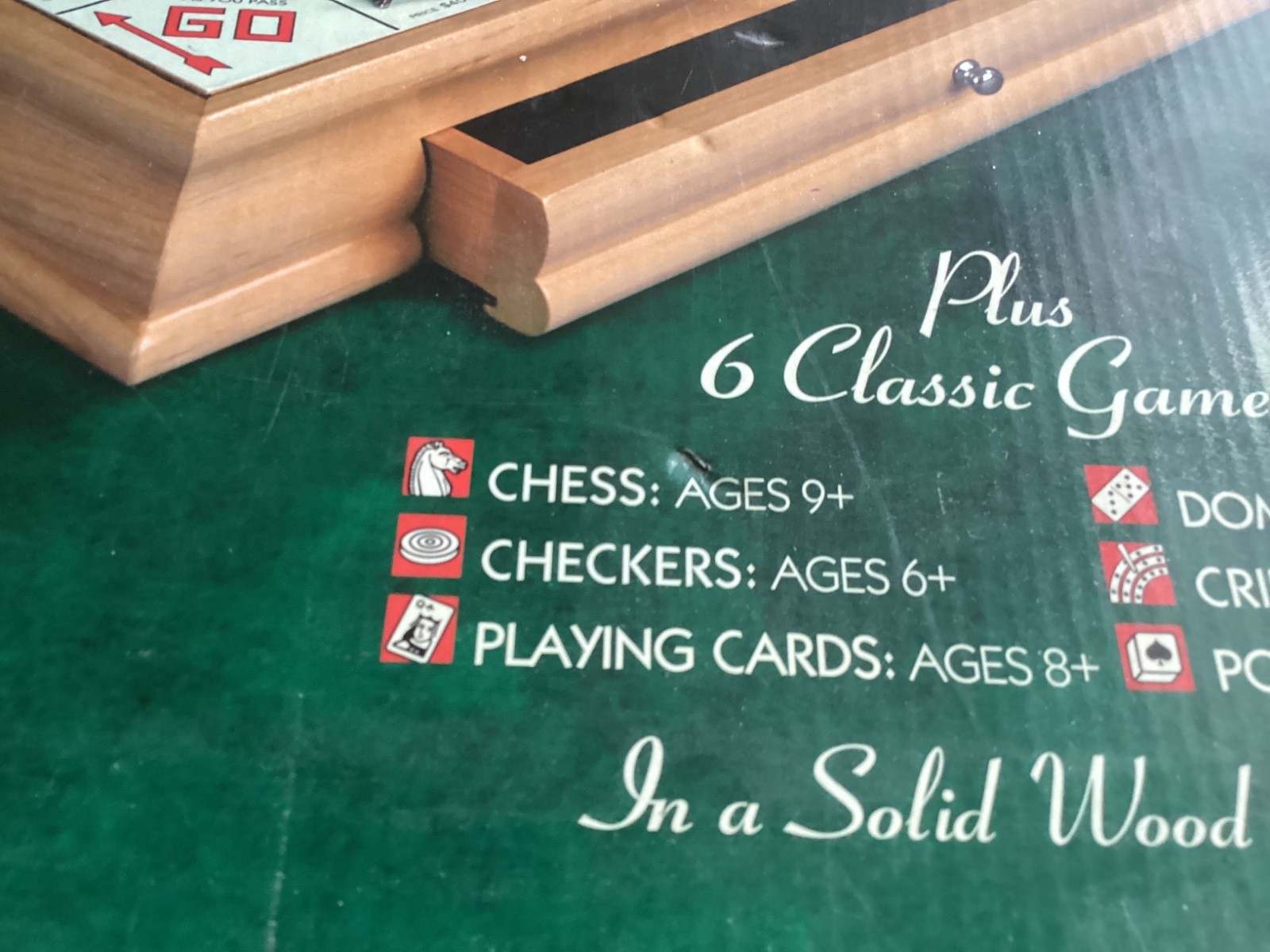 Hasbro/Parker Brothers, Monopoly, And Clue +6 Classic Games. Wooden Game Set