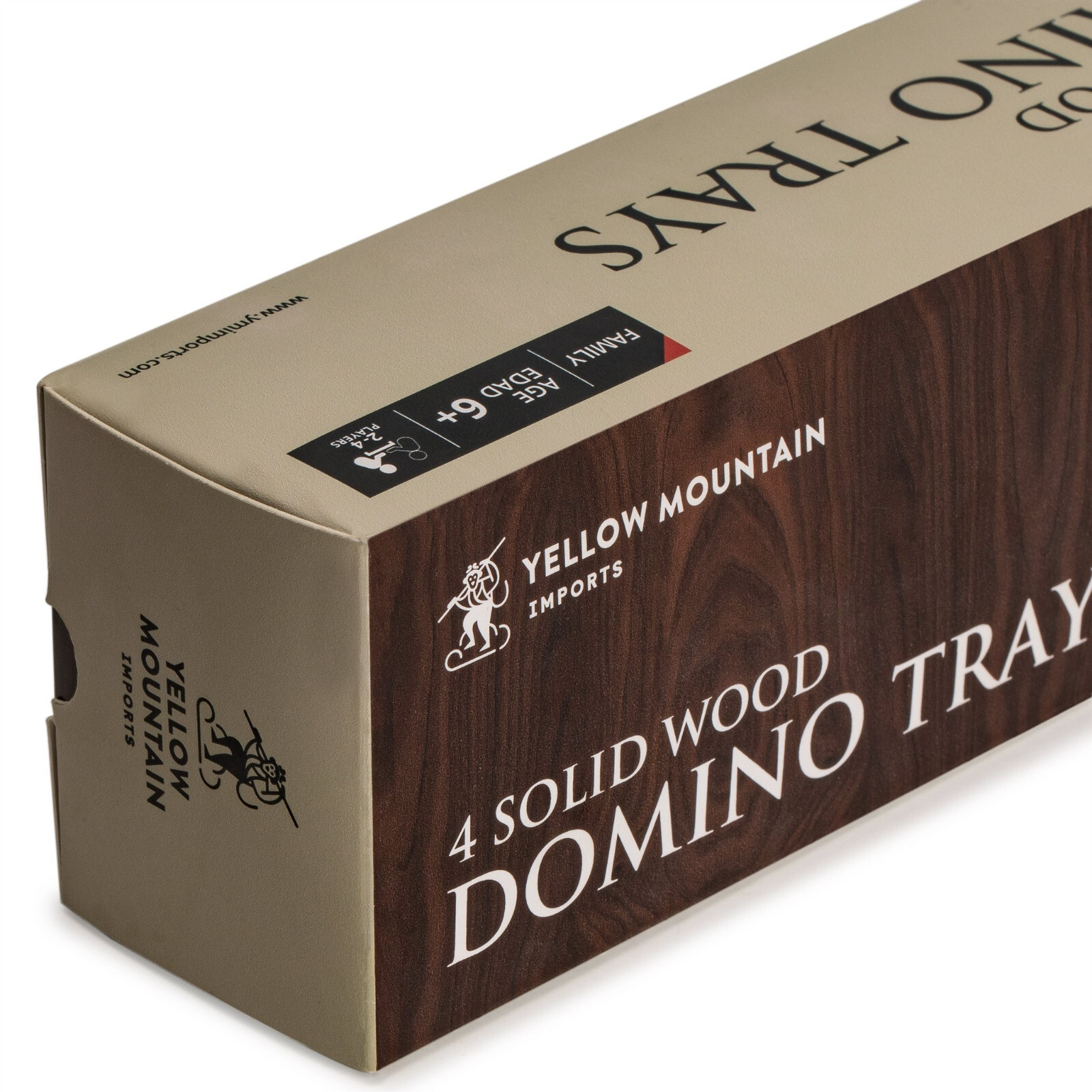 Yellow Mountain Imports Premium Beechwood Domino Racks/Trays – Set of 4