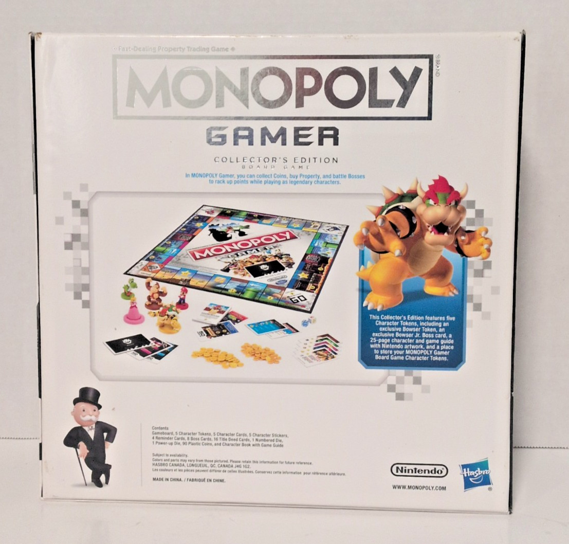 Mario Bros Nintendo – Monopoly Gamer Collector’s Edition Game CIB Unplayed READ