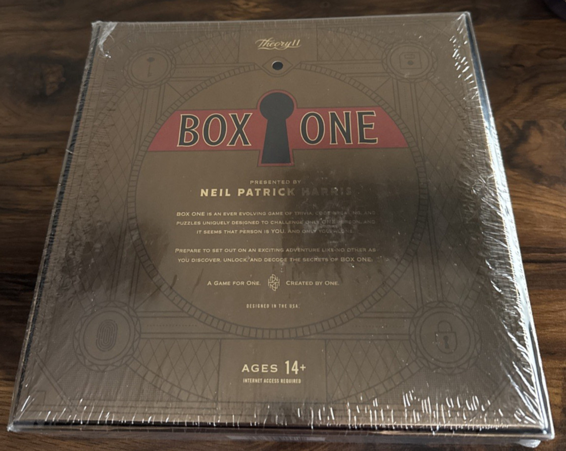 Box ONE by Neil Patrick Harris Board Game – Factory Sealed New – Theory11 Puzzle
