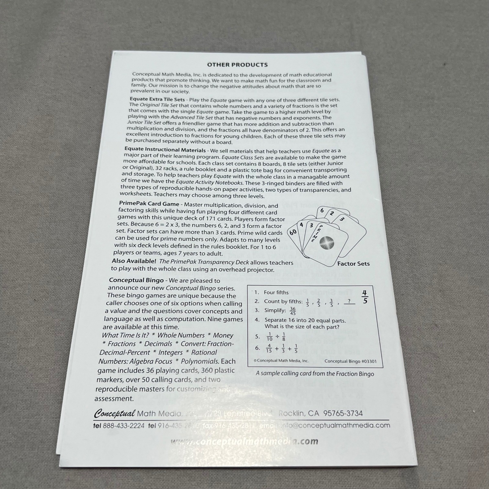 Equate The Equation Thinking Game Complete Math Board Game Conceptual Math Media