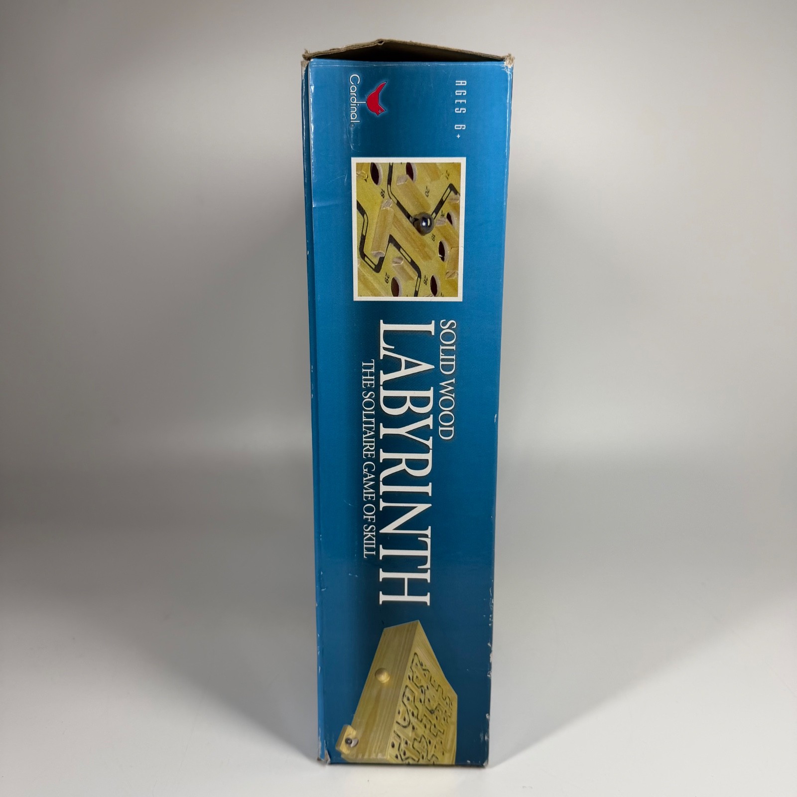 Vintage 2007 Cardinal Solid Wood Labyrinth Oak Finish Solitaire Game of Skill Ma