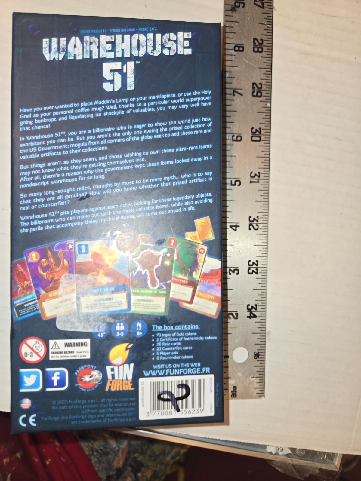 Warehouse 51 Card Game Fun Forge Passport Game Studios 2015 complete