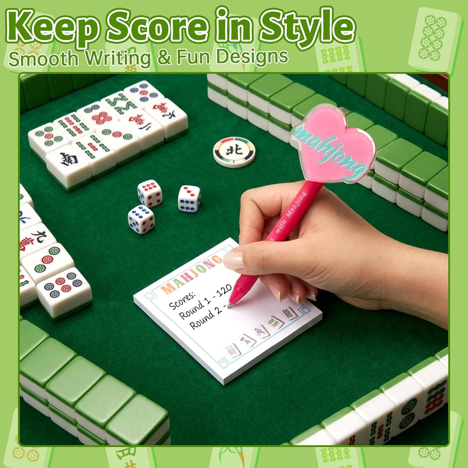 Mahjong Gifts Set for Women & Men – 36PCS Mahjong Party Favors with 18 Funny Pen